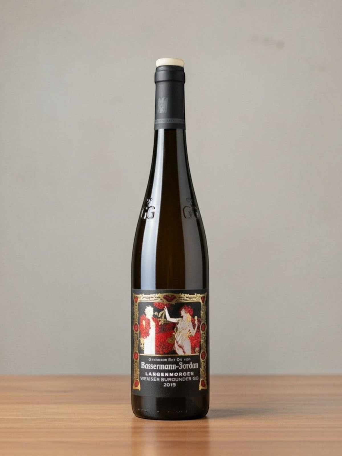 Goldener Zwilling Bassermann-Jordan Langenmorgen Weisser Burgunder GG 2019 Weisswein in eleganter Flasche